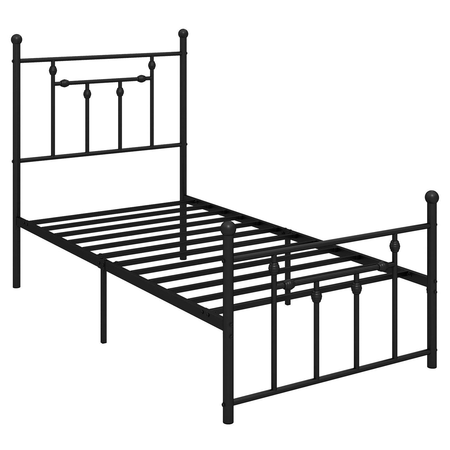 Base de cama de metal resistente de tamaño matrimonial/queen/individual con cabecero-tamaño matrimonial