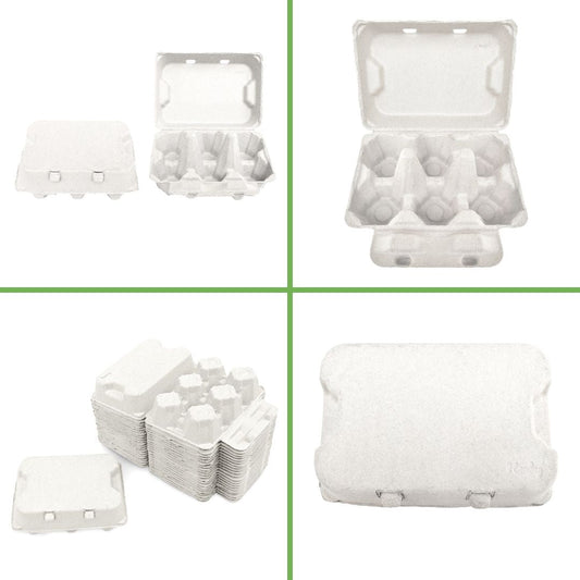 Henlay Duck Egg Cartons - Holds Half Dozen Jumbo Eggs- Blank Flat Top, 2 colors, 20 or 100 - Tampa Home & Garden Store