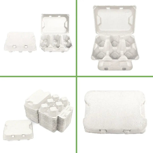 Duck egg cartons holds half dozen jumbo eggs, white paper pulp, My Pet Chicken on Tampa Home & Garden Store