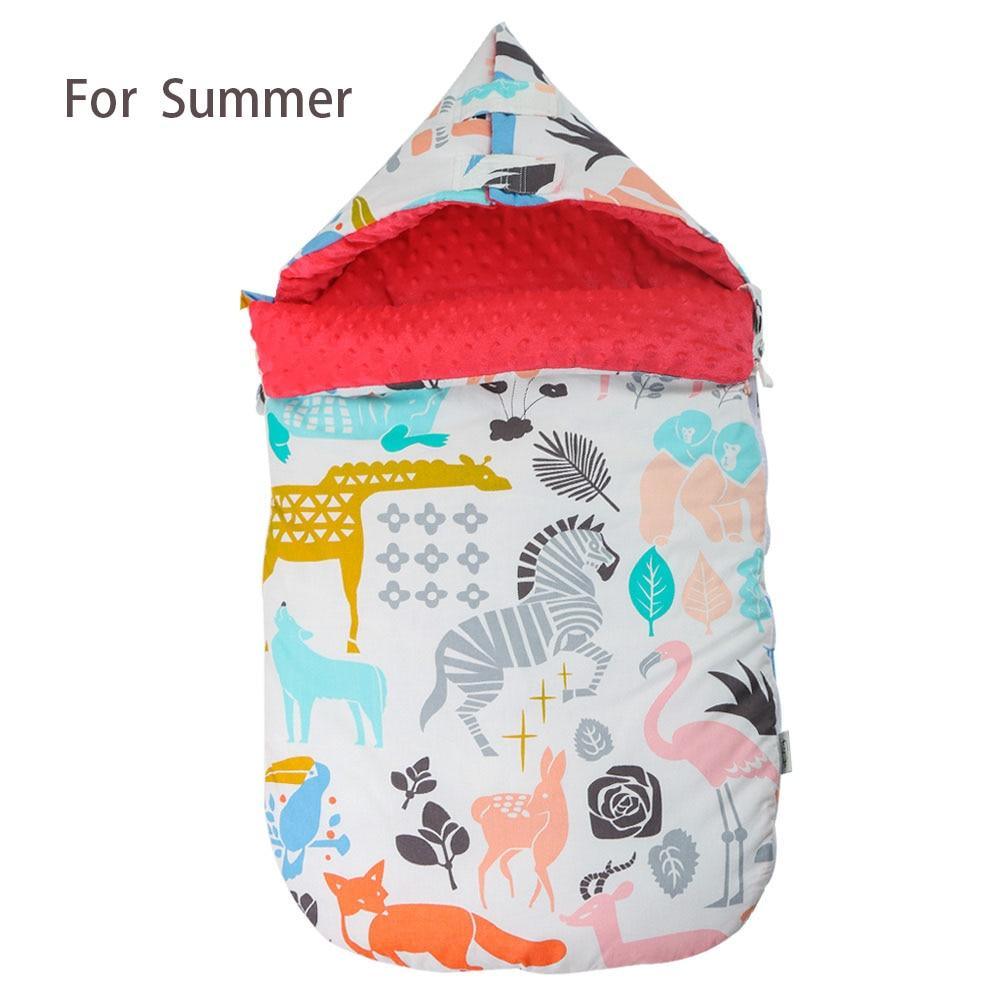 Newborn envelope cocoon swaddle with vibrant animal print and red lining Stevvex on Tampa Home & Garden Store