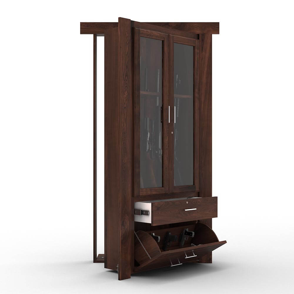 Hidden Flush Mount Maple Gun Cabinet Door - Tampa Home & Garden Store