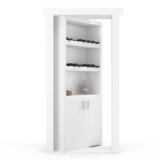 Hidden Flush Mount Paint Grade Wine Rack Door - Tampa Home & Garden Store