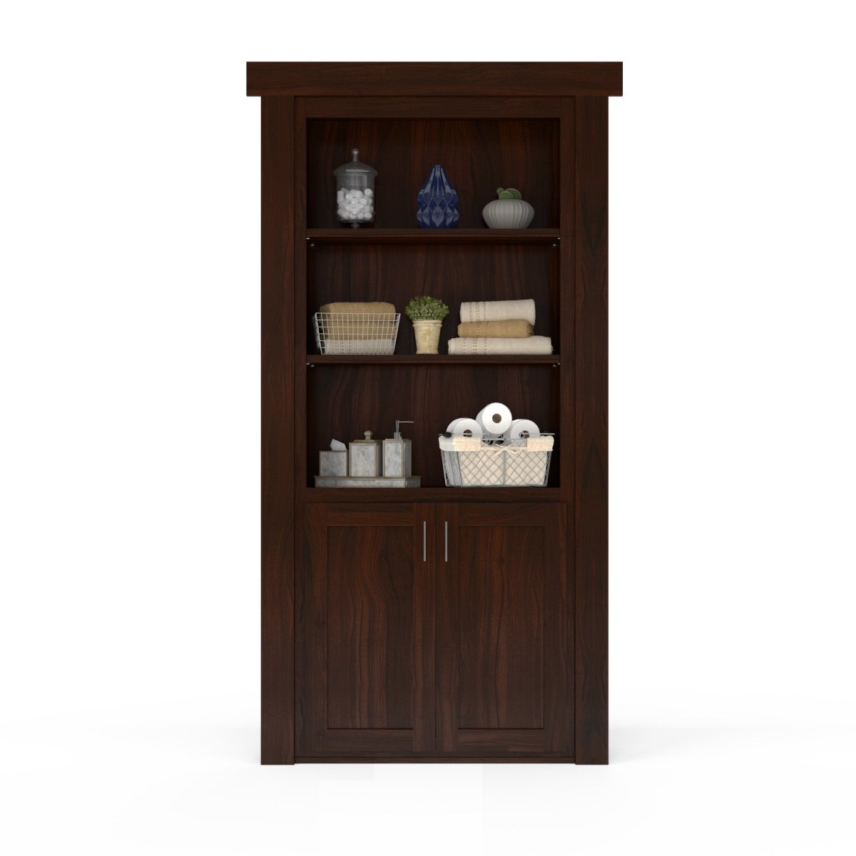 Hidden Flush Mount Walnut Hamper Door - Tampa Home & Garden Store