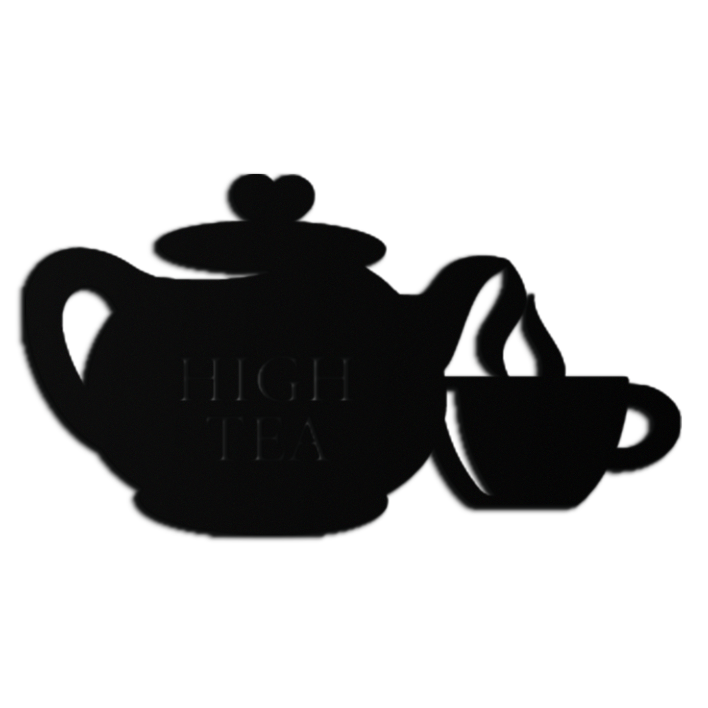 High Tea Teapot & Cup Metal Wall Art – Elegant Black Steel Tea-Time Decor for Kitchen, Café, and Dining Spaces- KAF440 - Tampa Home & Garden Store