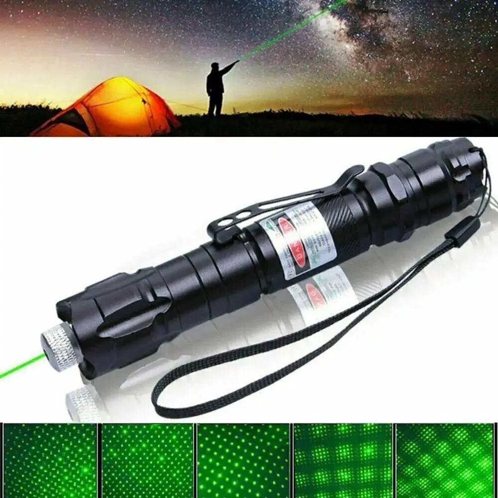 Rechargeable green laser pointer 532nm USB Moktan Sabai, black metal body with pocket clip on Tampa Home & Garden Store