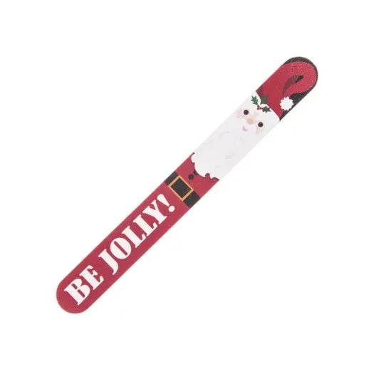 Be Jolly nail file, double-sided foamboard, red Santa design, 7 inches on Tampa Home & Garden Store