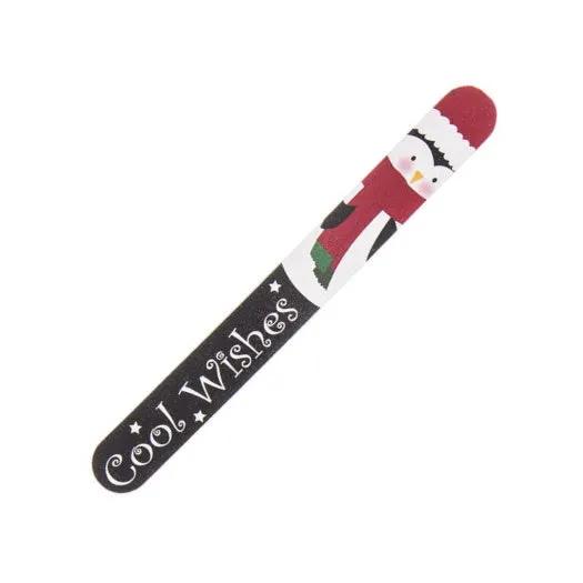 Nail file Cool Wishes Santa Christmas, black handle with white text by Country Christmas Loft on Tampa Home & Garden Store