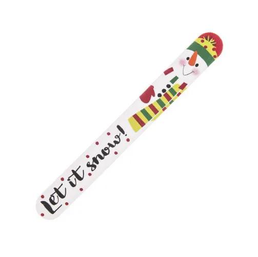 Nail file Let It Snow foamboard with snowman graphic, festive design The Country Christmas Loft on Tampa Home & Garden Store