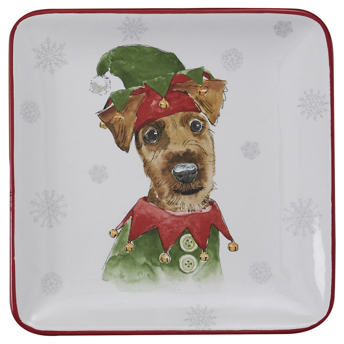 Holiday Paws Salad / Dessert Plate - - Tampa Home & Garden Store