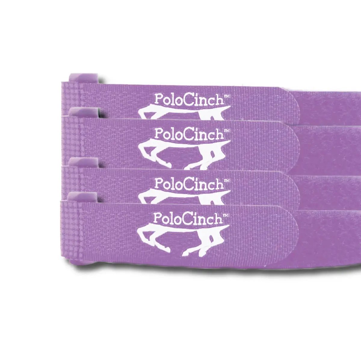 Purple PoloCinch Polo Wrap Guards for Horses, 5-pack with white horse logo by The Tail Cinch on Tampa Home & Garden Store
