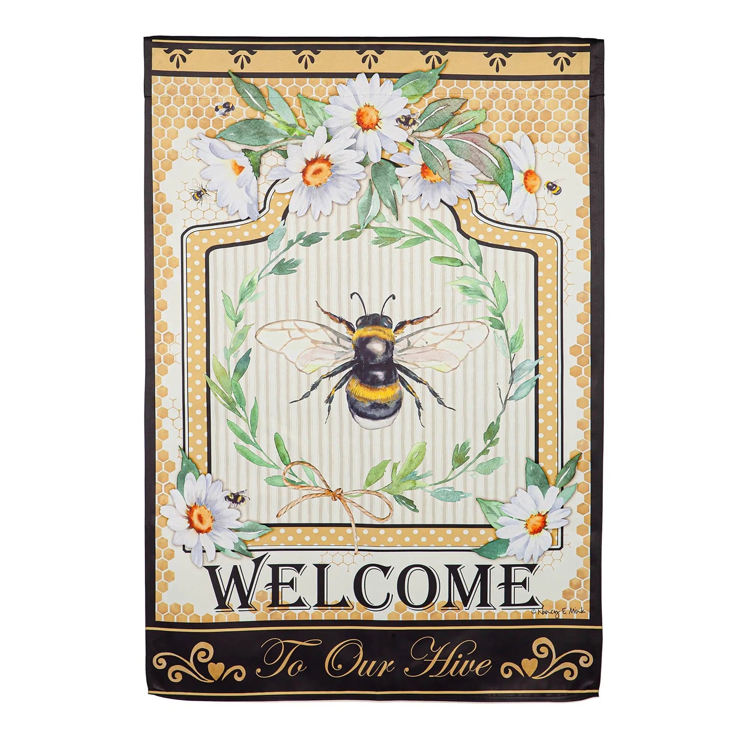 Humble Bee Suede House Flag - Tampa Home & Garden Store