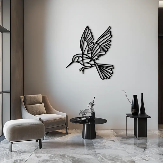 Hummingbird Metal Wall Art – Delicate Bird Silhouette Steel Decor for Nature-Inspired Interiors- KAF339 - Tampa Home & Garden Store
