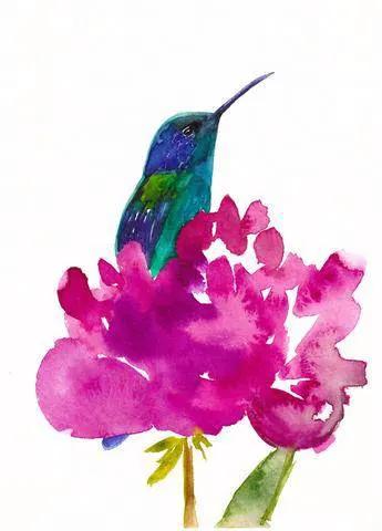 Hummingbird in a Peony Art Print – Vibrant Floral & Bird Wall Décor, Archival Quality, Ready to Hang - Tampa Home & Garden Store