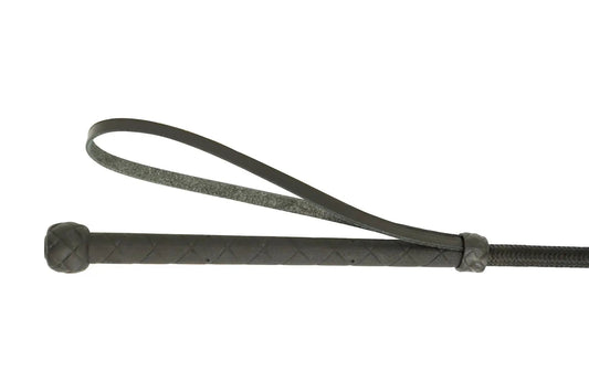 Huntley Equestrian riding crop black leather-wrapped handle with loop strap, 26in on Tampa Home & Garden Store