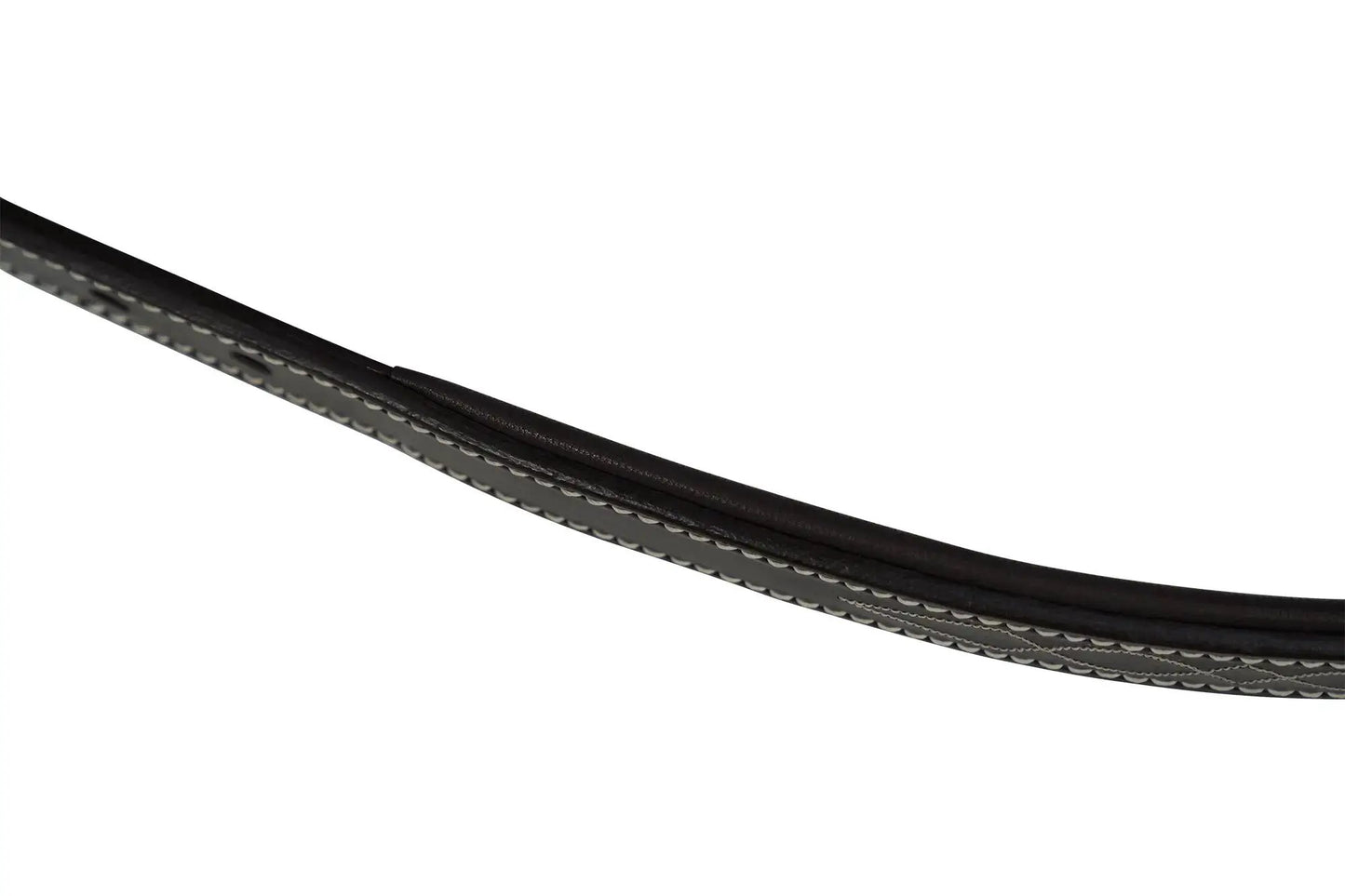 Huntley Equestrian Crown Piece for Leather Halter, black leather with white stitching on Tampa Home & Garden Store