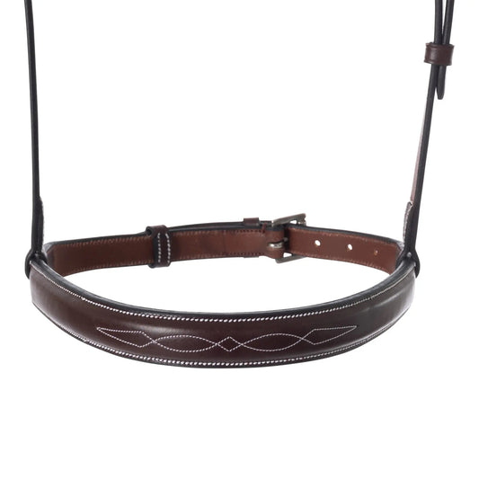 Huntley Equestrian Fancy Stitched Raised Chain Noseband - Tampa Home & Garden Store