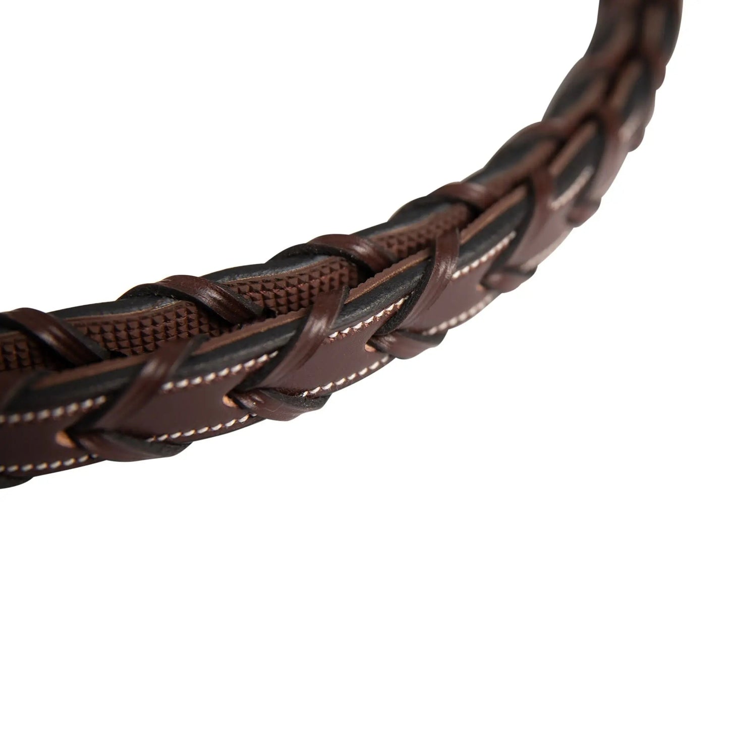 Huntley Equestrian Fancy Stitched Rubber Lined Laced Reins, Size Full - Tampa Home & Garden Store