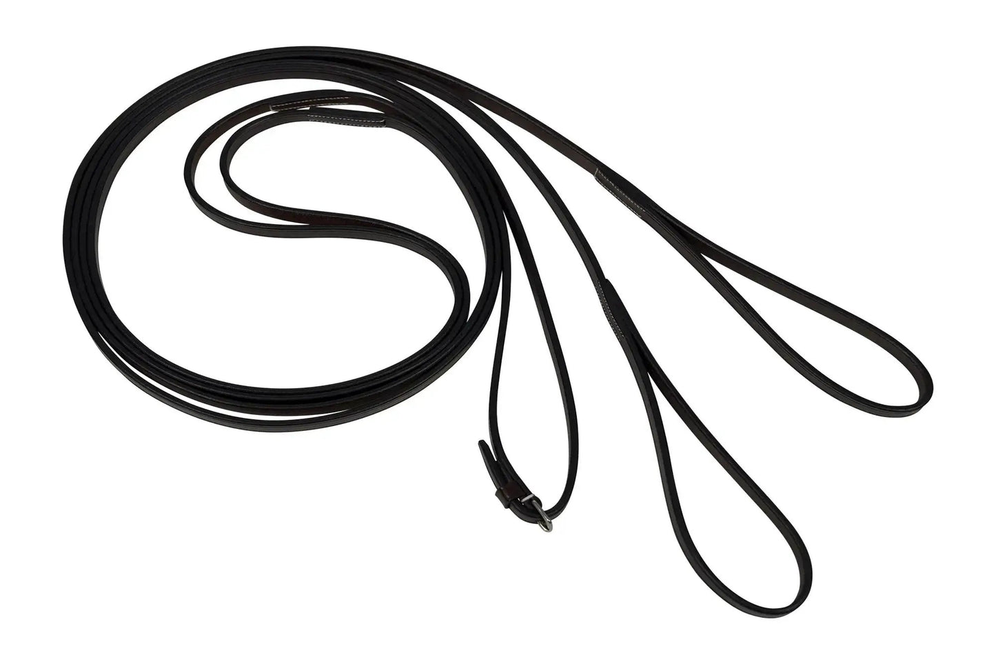 Huntley Sedgwick leather draw reins with loop ends, black on Tampa Home & Garden Store