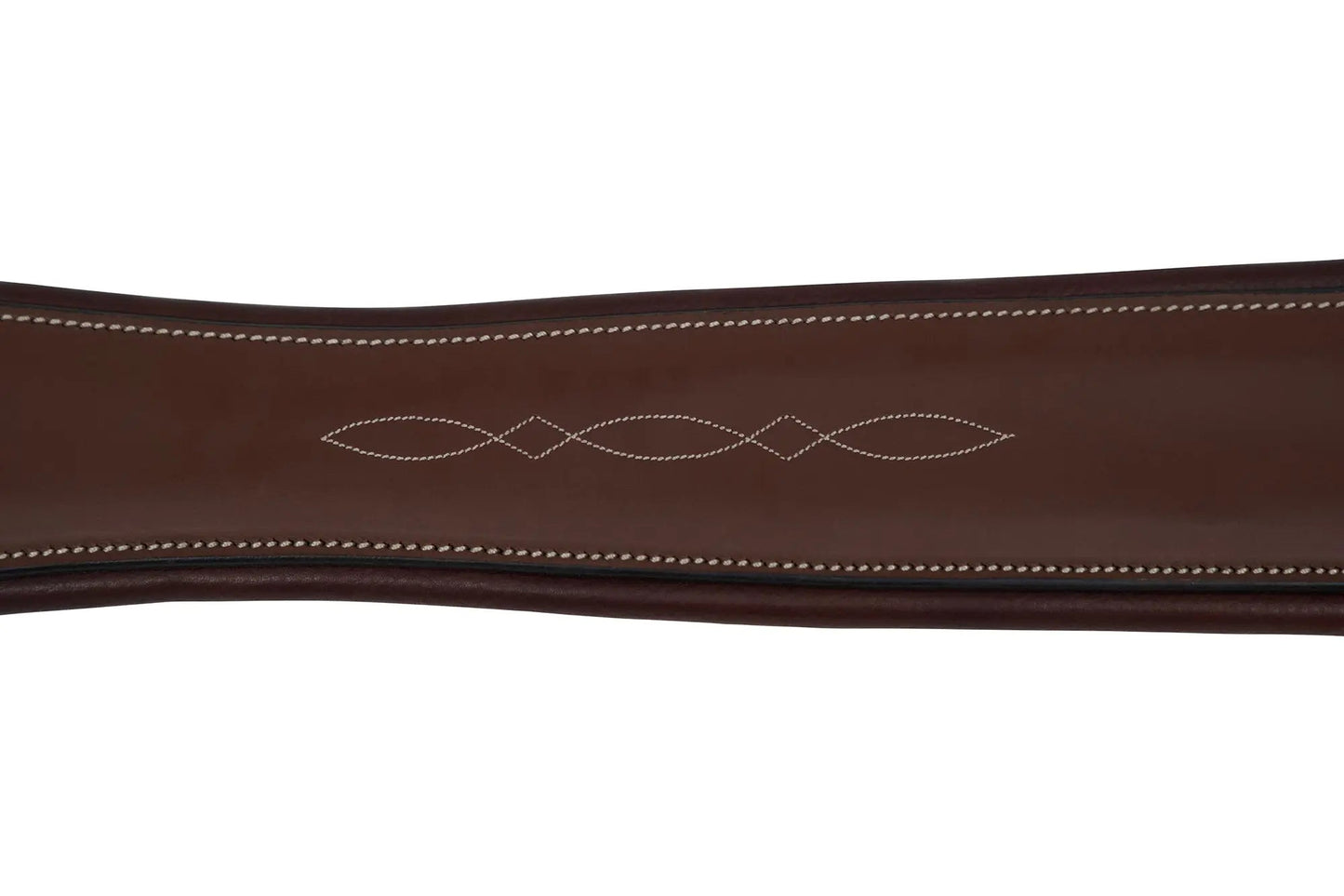 Huntley Equestrian Sedgwick Leather Fancy Stitched Padded Leather Contour Shaped Girth with Double End Elastic - Tampa Home & Garden Store