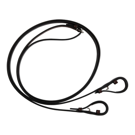 Huntley Sedgwick Pelham Flat Curb Rein black leather with metal snaps by Huntley Equestrian on Tampa Home & Garden Store
