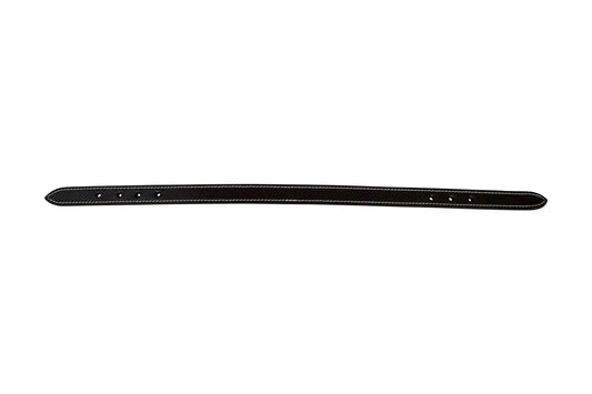 Huntley Equestrian Replacement Crown Piece, black leather strap with white stitching on Tampa Home & Garden Store
