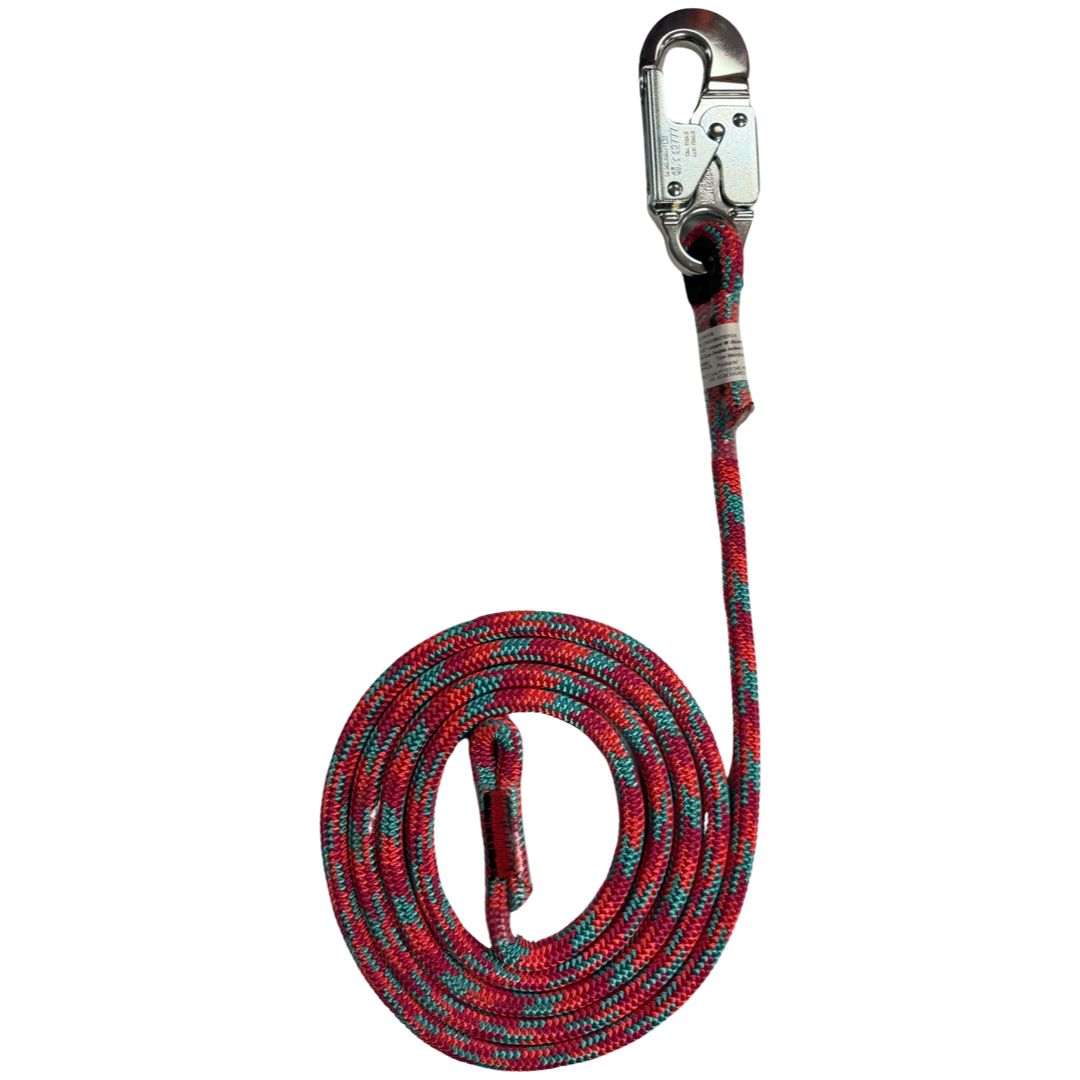 Huracan 1/2 in 24-strand braided lanyard with steel gate hook in red and teal Arbo Space on Tampa Home & Garden Store
