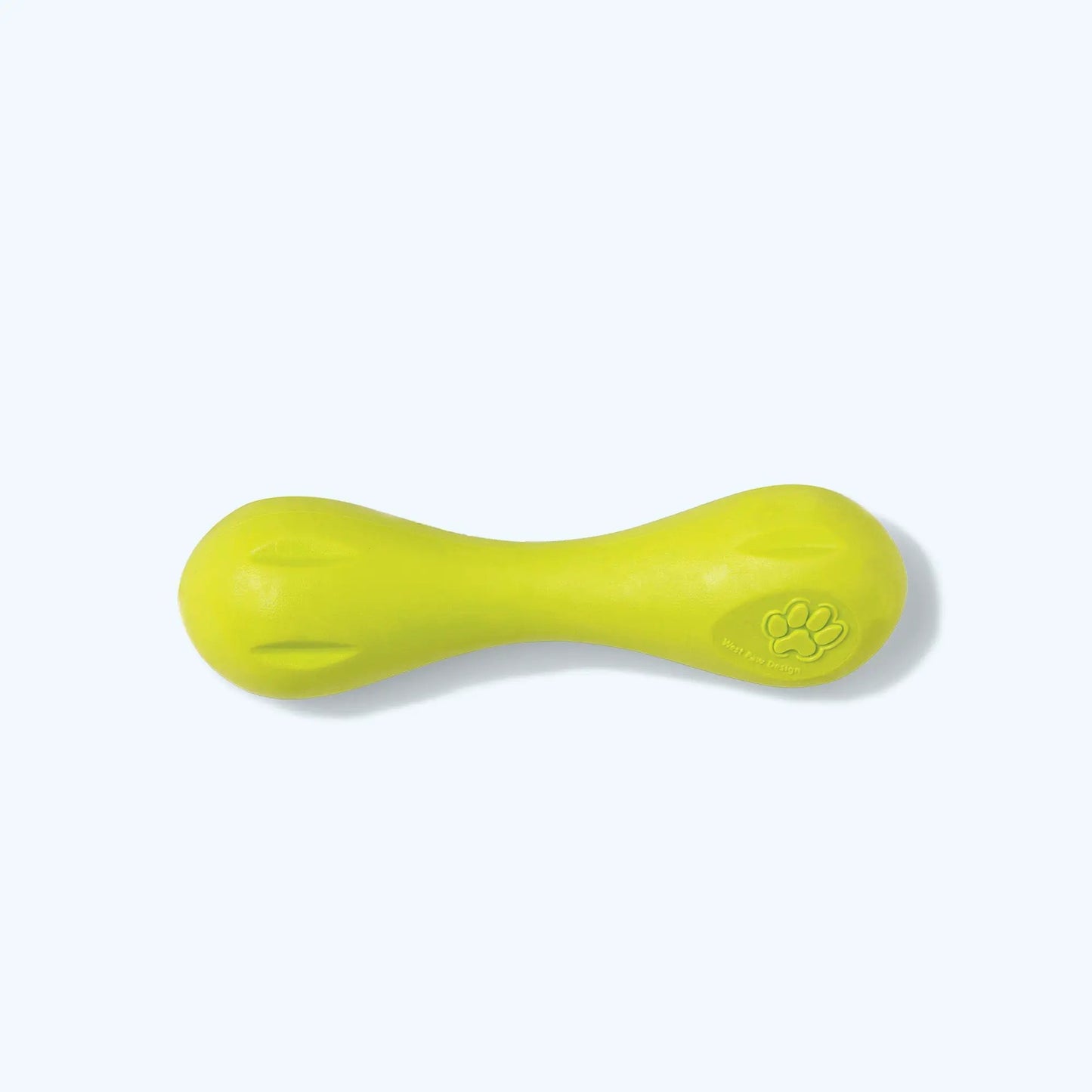 Hurley indestructible chew bone dog toy, yellow, West Paw design, for tough chewers on Tampa Home & Garden Store