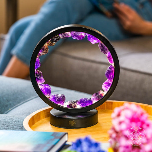 I Am At Peace - Spiritual Protection Amethyst Lamp - Tampa Home & Garden Store