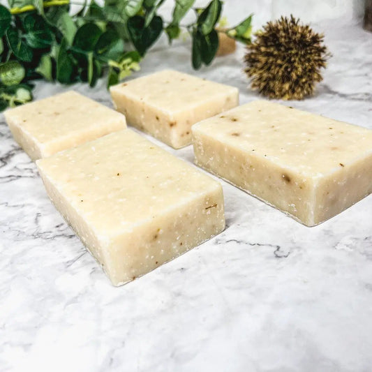 Spearmint Basil Scrub Soap Bar by Gia Roma with sea salt and oatmeal, 4 bars on Tampa Home & Garden Store