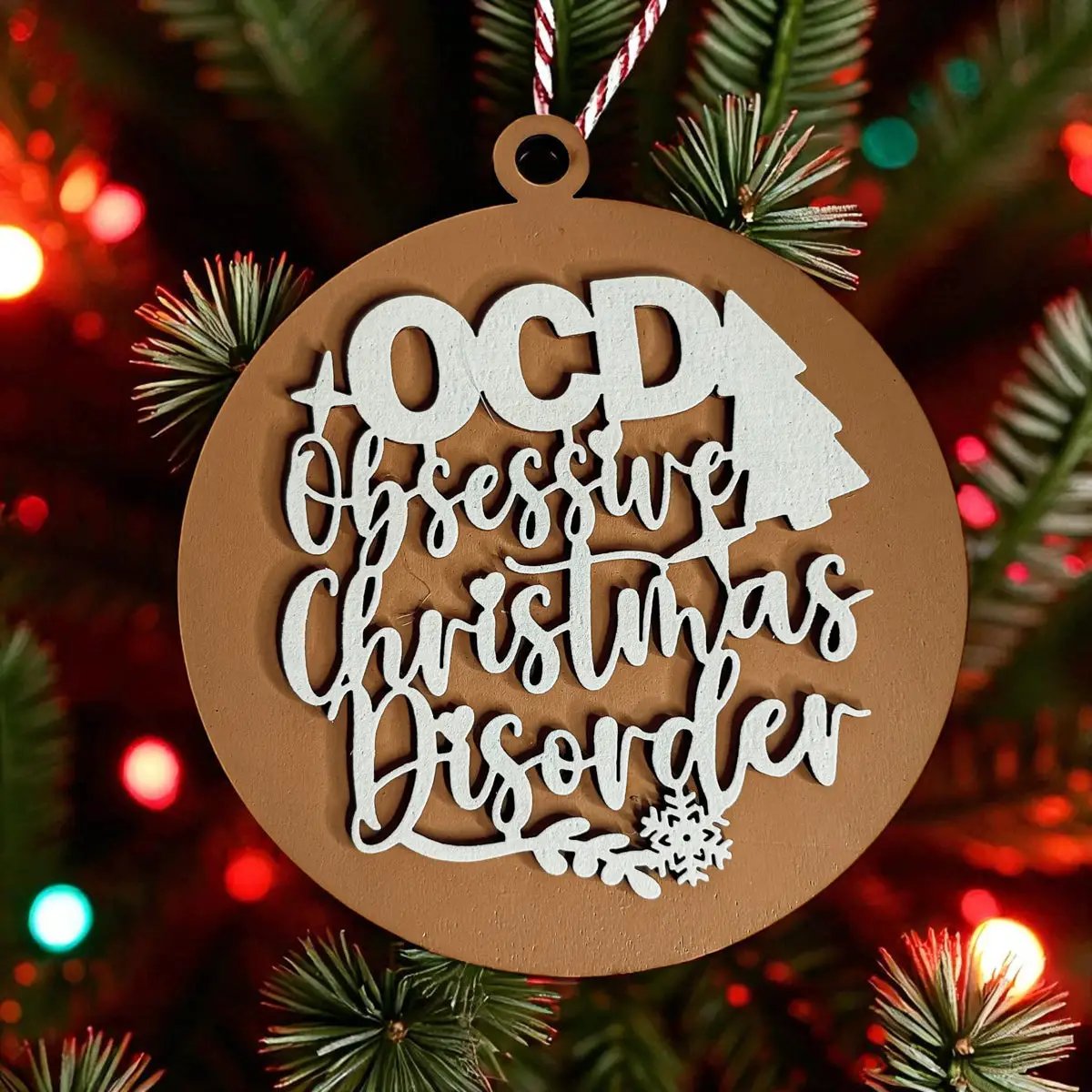 Obsessive Christmas Disorder Ornament 12 Colors