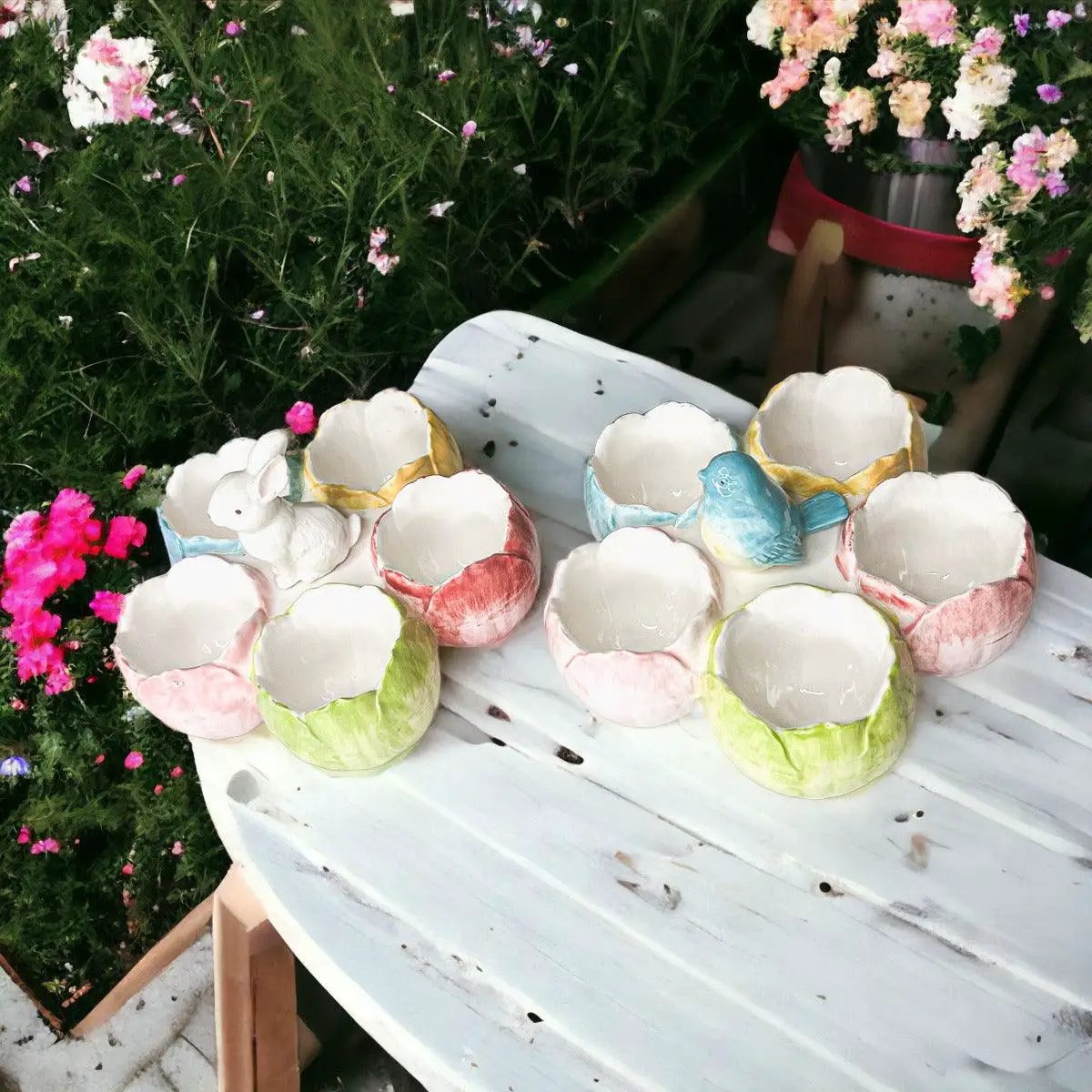 Tidbit Dish Pastel Bunny or Bird Dolomite