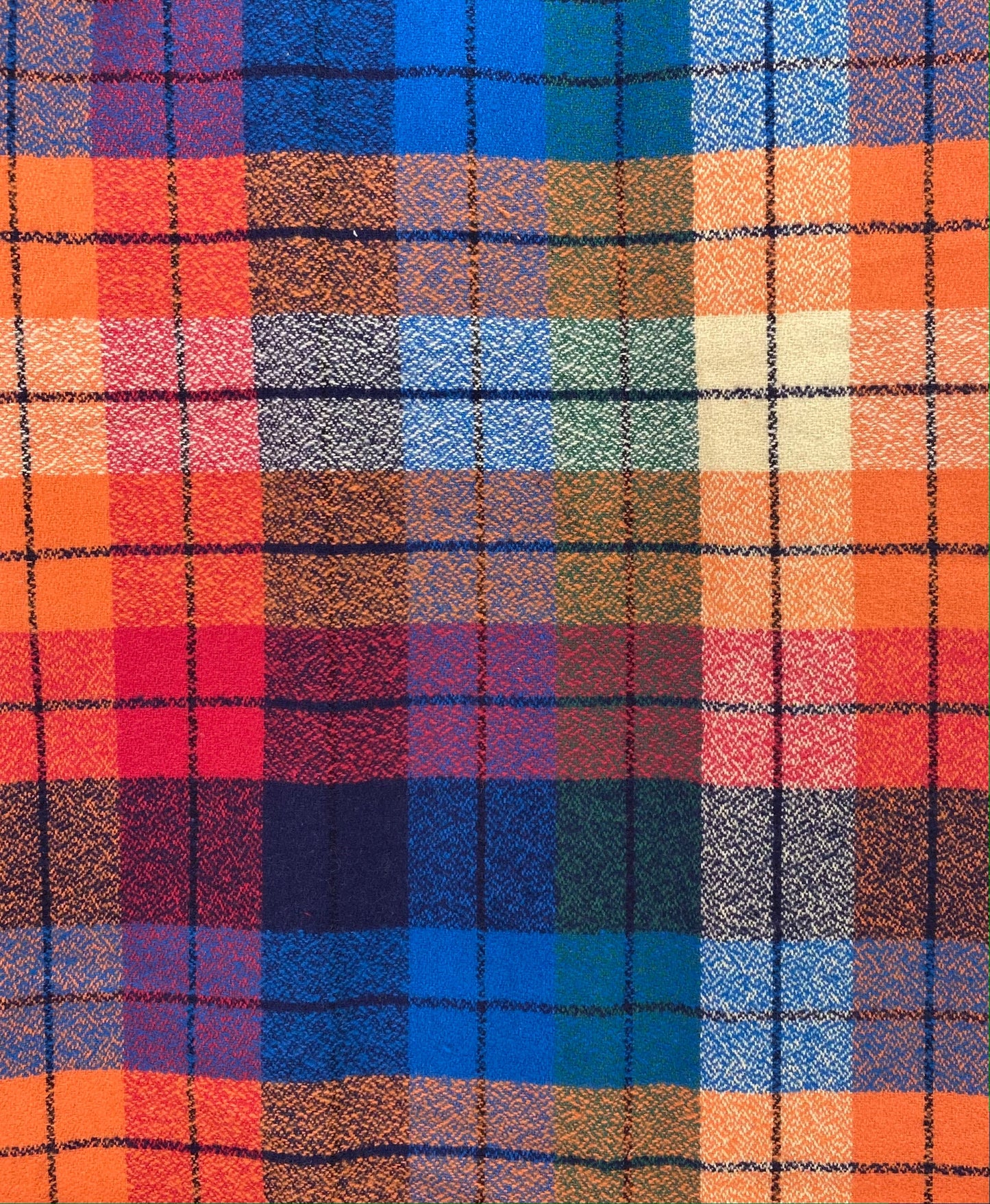 Rainbow of Color Heathered Plaid Flannel Infinity or Blanket Scarf