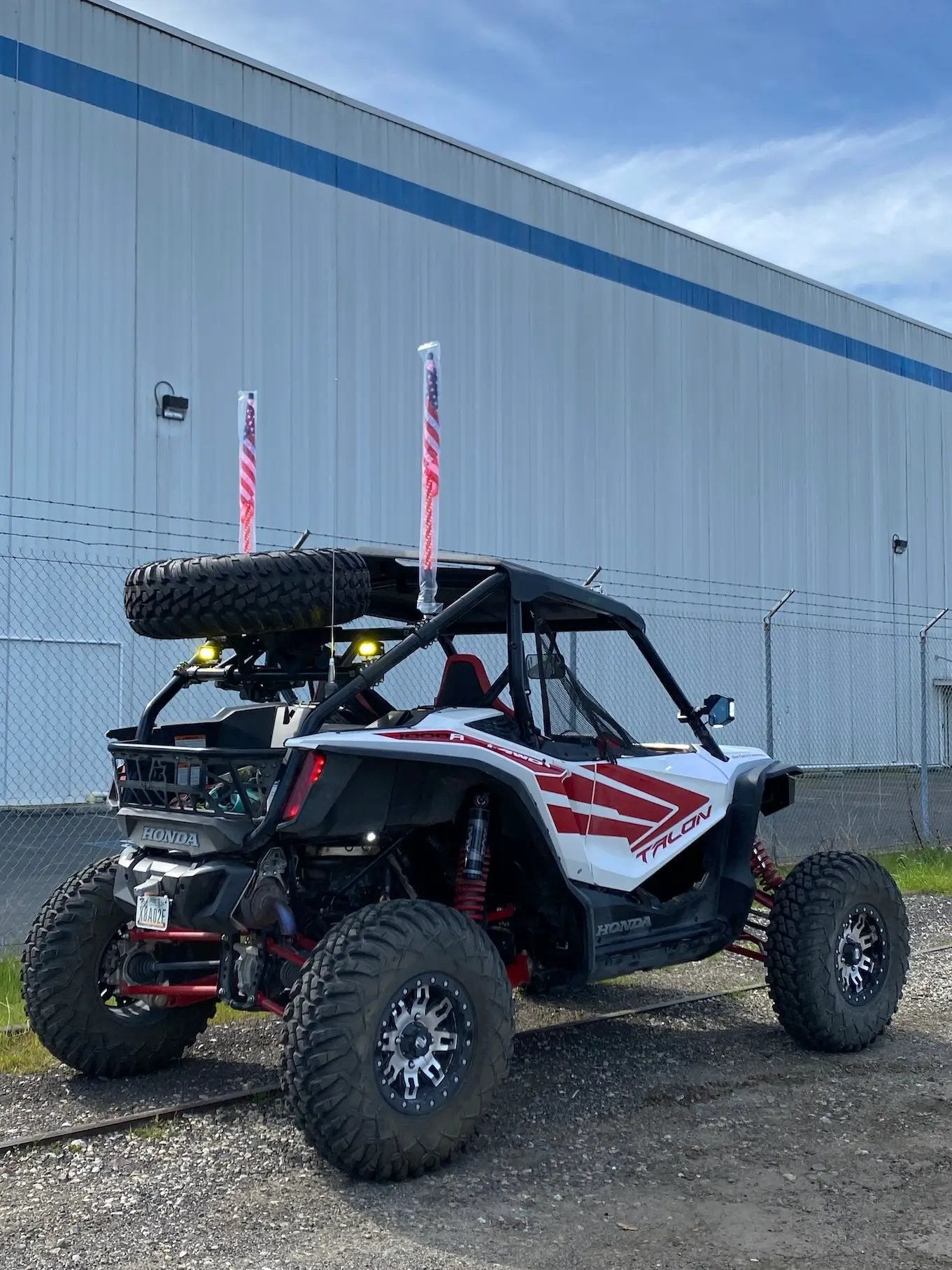 Off-road side mirror pair with Sidewinder LED pods on Honda Talon UTV by GGLighting on Tampa Home & Garden Store