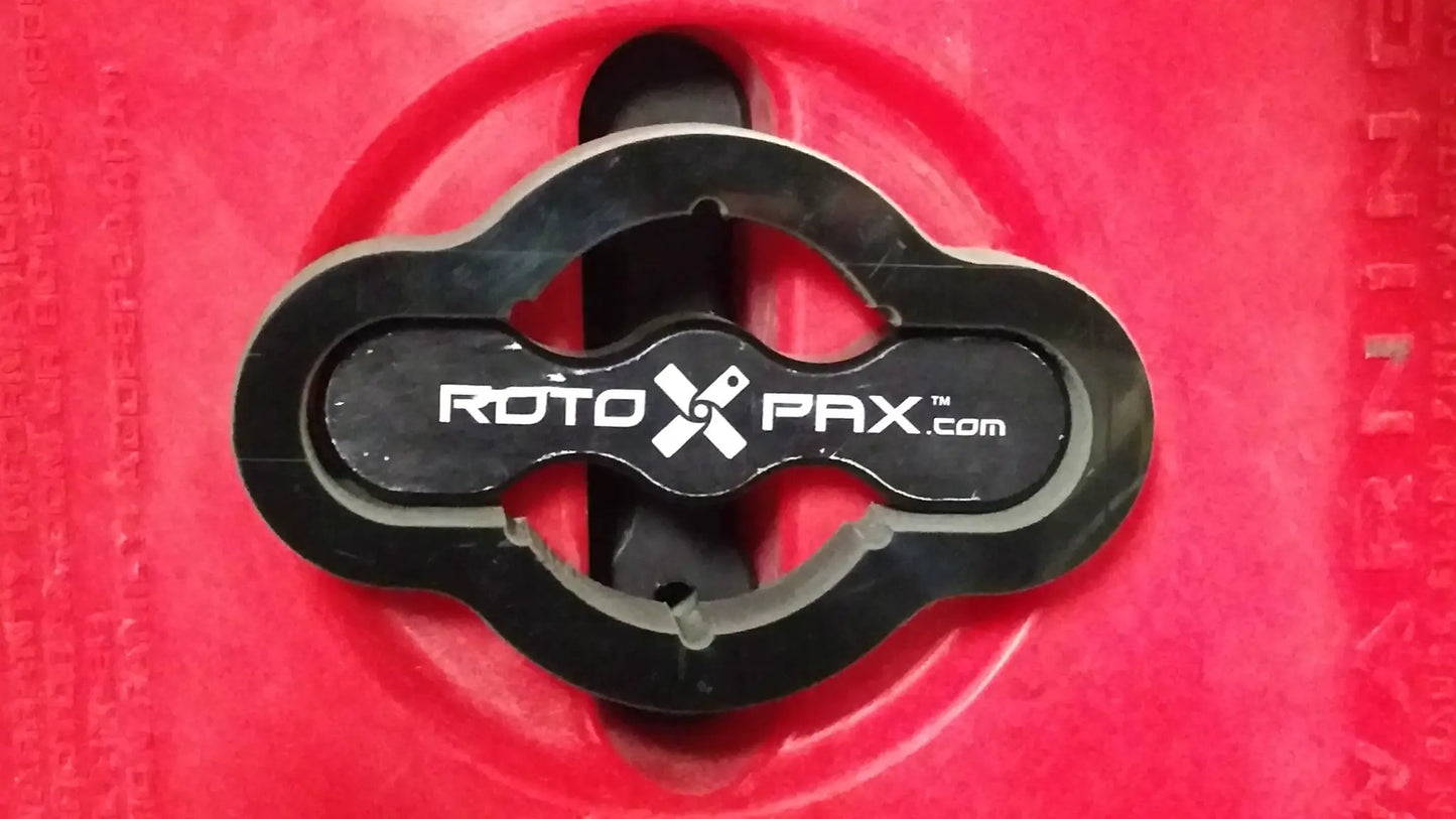 Gas cap wrench handle for Rotopax fuel cans, black Krazy Beaver Tools grip with Rotopax logo on can on Tampa Home & Garden Store