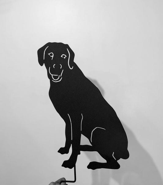 Rhodesian Ridgeback garden stake silhouette in black metal by Rustica Ornamentals on Tampa Home & Garden Store