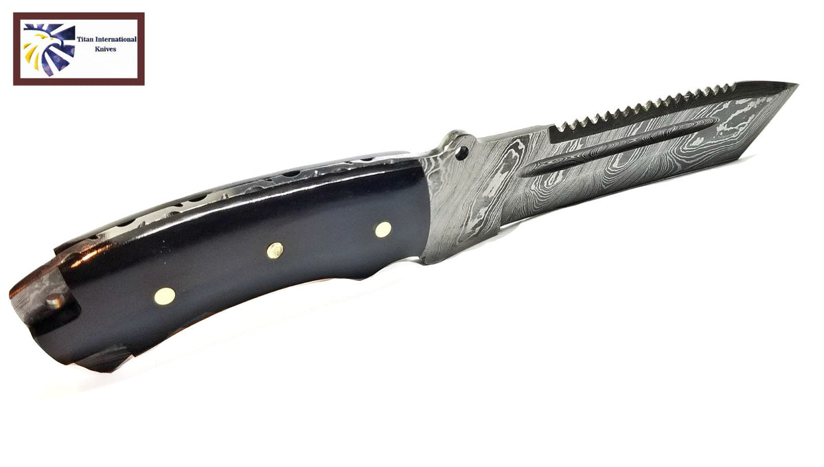 Damascus steel knife TD-039 by Titan International Knives with handle and Damascus blade on Tampa Home & Garden Store
