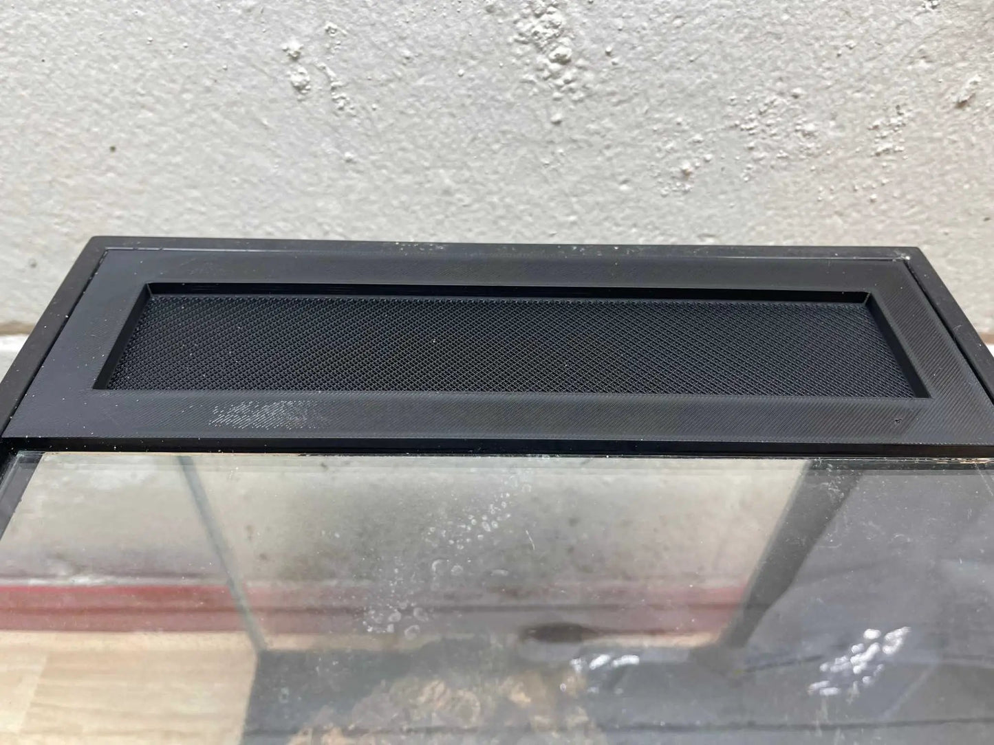 Custom replacement top for Aqueon 10 gallon reptile habitat black plastic lid with mesh screen on Tampa Home & Garden Store