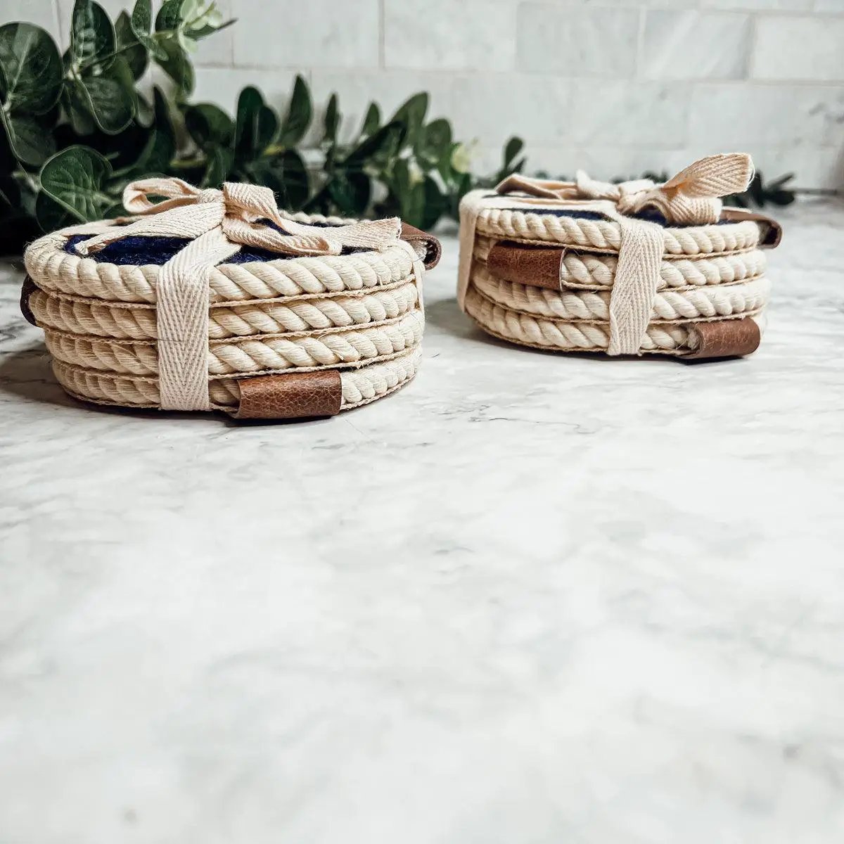 Posavasos trenzado de cuerda náutica