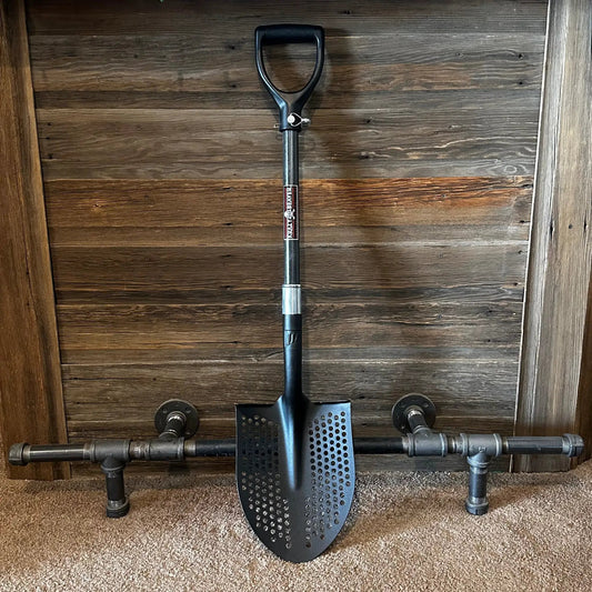 Krazy Beaver mud shovel with perforated black blade and handle for beach mud use on Tampa Home & Garden Store