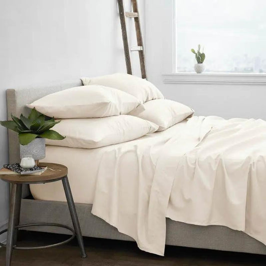 Twin XL ivory beige wrinkle-resistant sheet set, 4-piece, HomePacific on Tampa Home & Garden Store