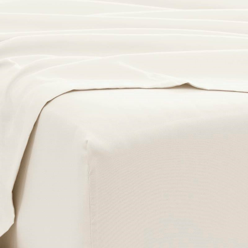 Juego de sábanas Twin XL Marfil Beige de 4 piezas de microfibra/poliéster resistente a las arrugas