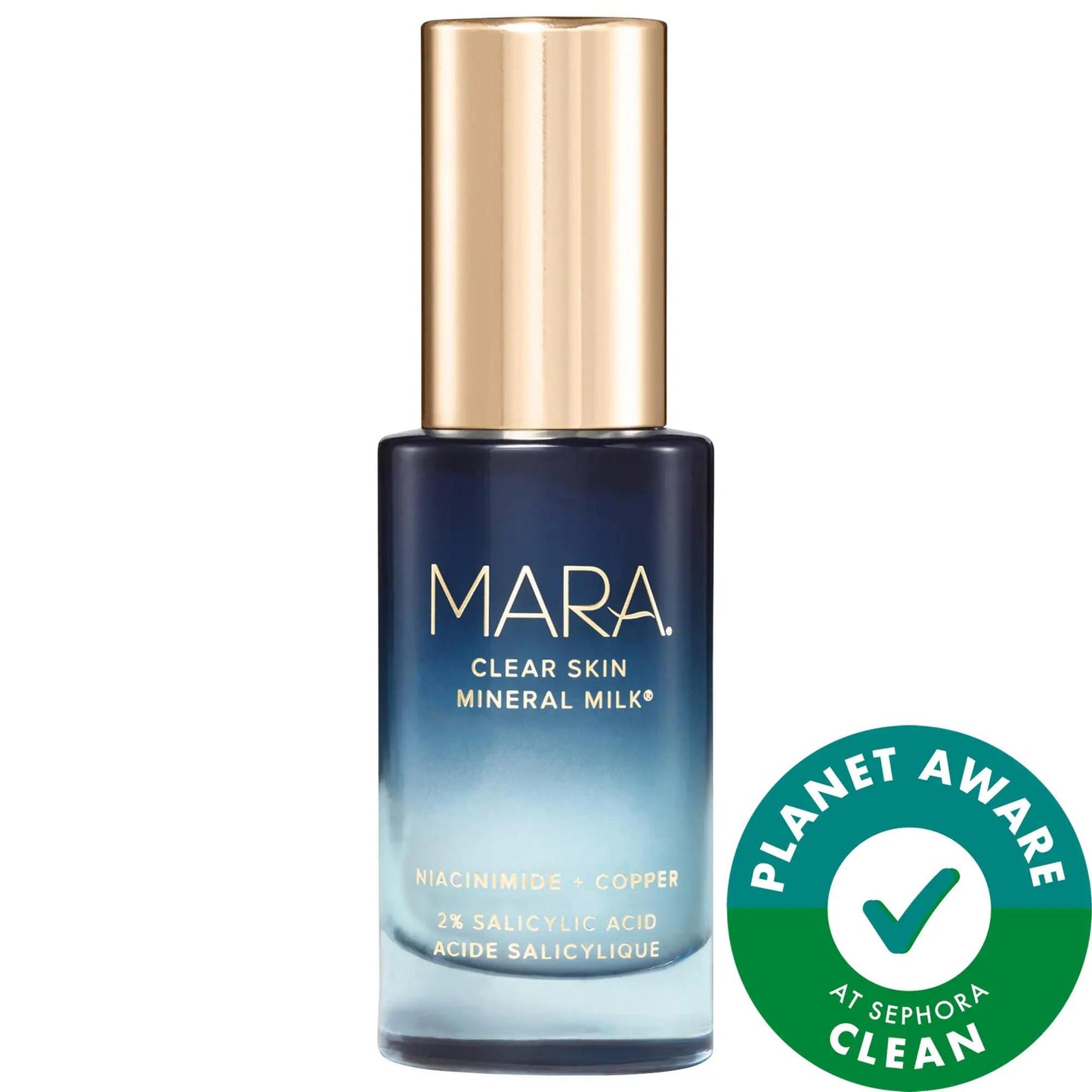 Niacinamide acne serum bottle by Beauty Care Bag with gold cap and blue gradient label 30mL on Tampa Home & Garden Store