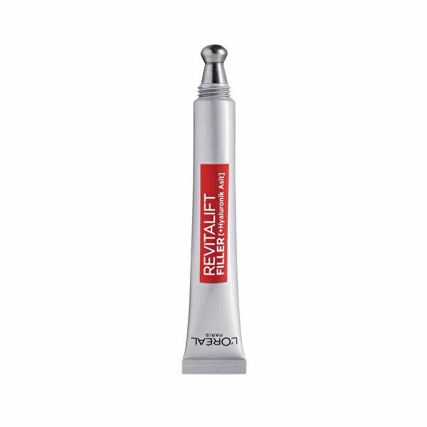 Eye Cream L’Oréal Paris Revitalift Filler Hyaluronic Acid tube in silver with red label on Tampa Home & Garden Store