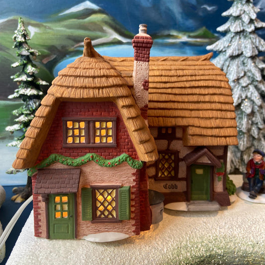 Illuminated Christmas Village Cobb Cottage Dept. 56. Dickens' Village. Seasonal Home Retail Decor. Kids Room Night Light. Gift for Him Her. - Tampa Home & Garden Store