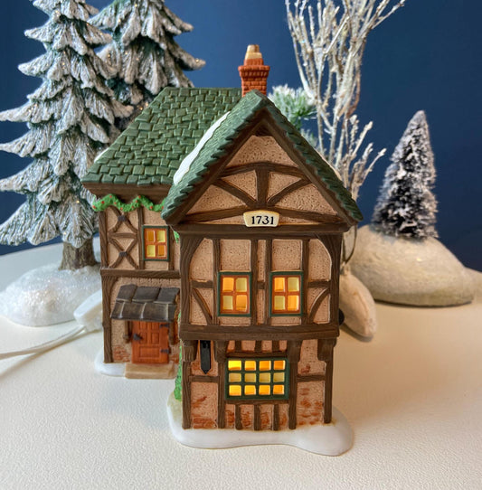 Illuminated Christmas Village T. Puddlewick Spectacle Shop by Dept. 56. Dickens' Village. Seasonal Home Retail Decor. Night Light. - Tampa Home & Garden Store