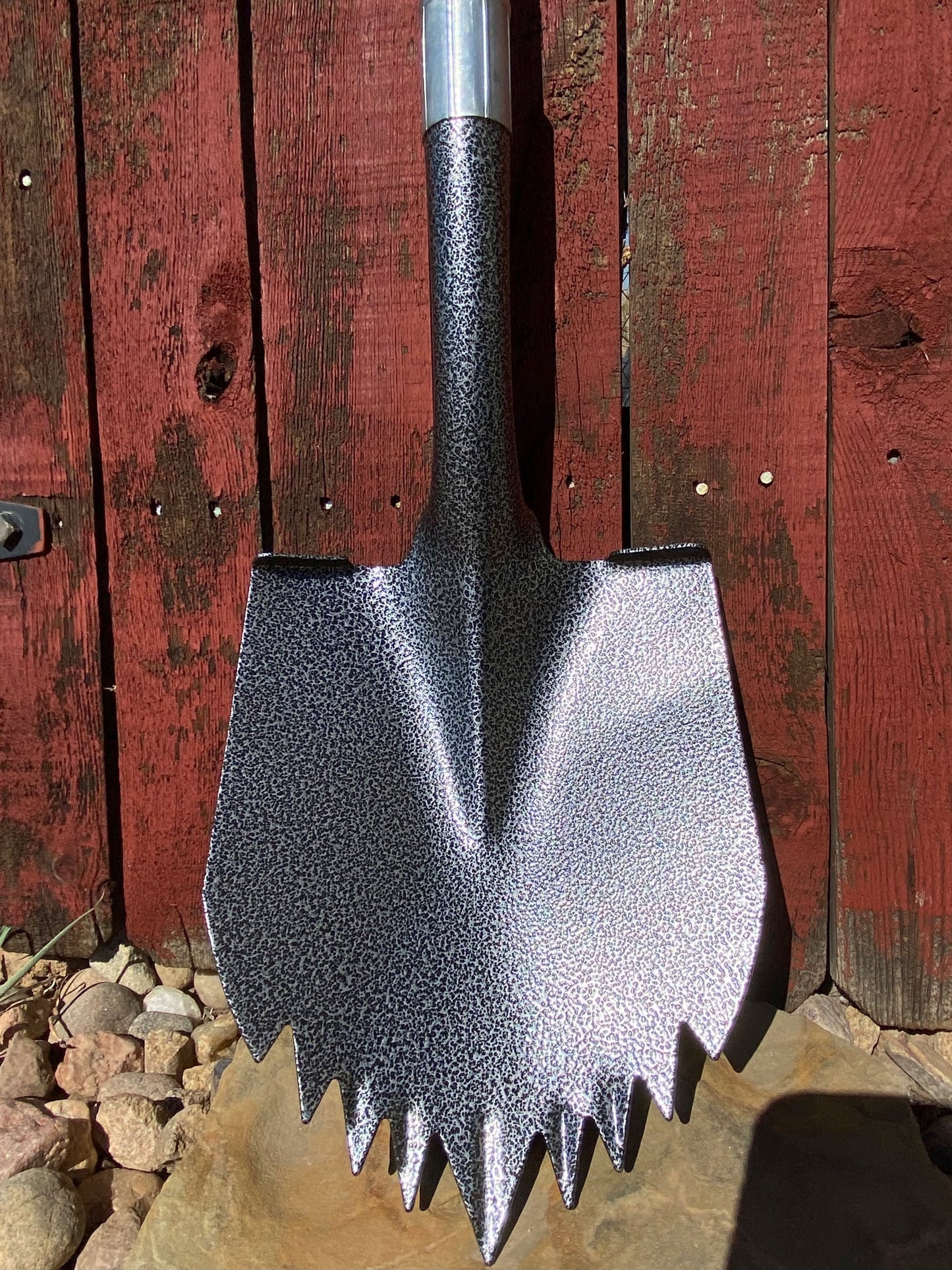Krazy Beaver shovel with speckled silver-vein head and black handle serrated blade on Tampa Home & Garden Store