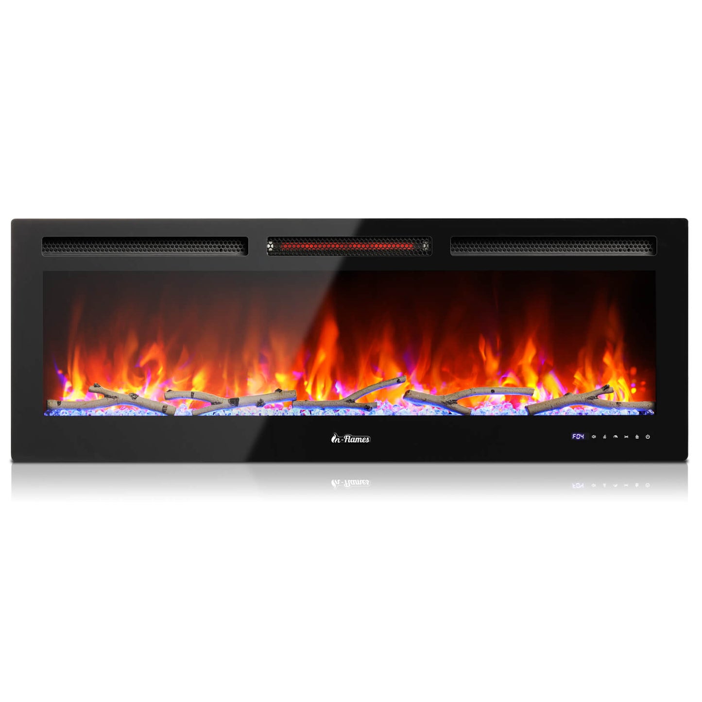 In Flames INF50W-3D WiFi Smart Wall Mounted Electric Fireplace - Tempered Glass - Tampa Home & Garden Store