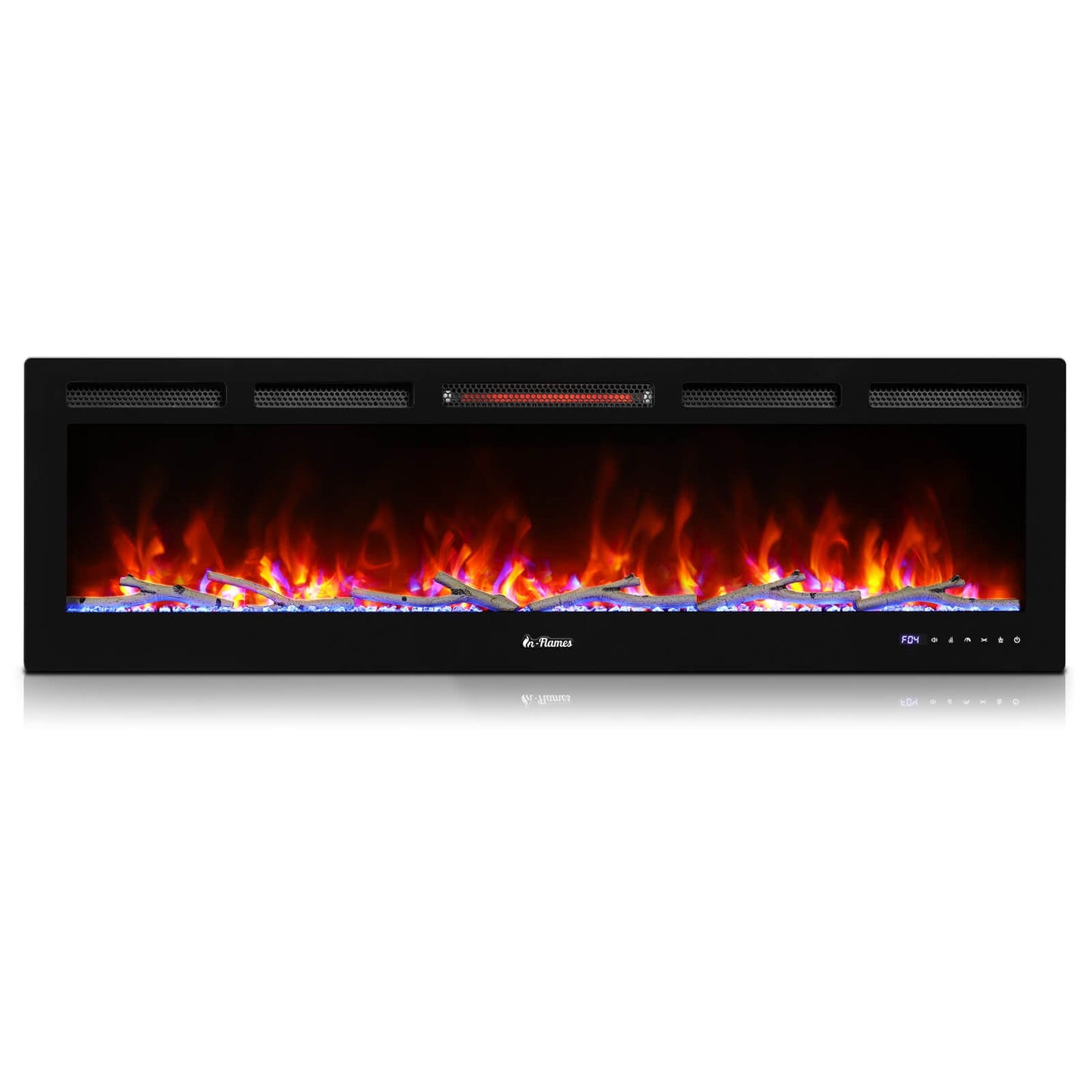 In Flames INF60W-3D WiFi Smart Wall Mounted Electric Fireplace - Tempered Glass - Tampa Home & Garden Store