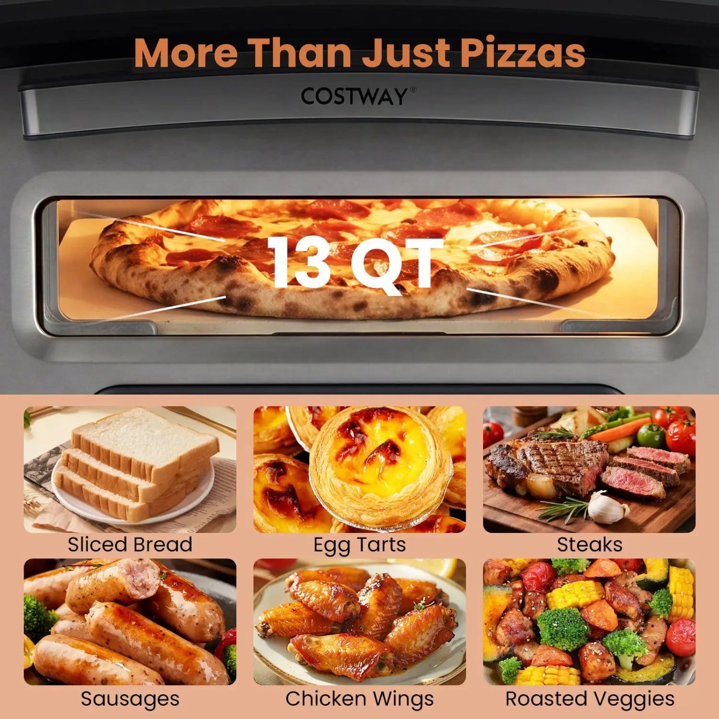 Electric Pizza Oven 12 Inch Pizzas with Presets