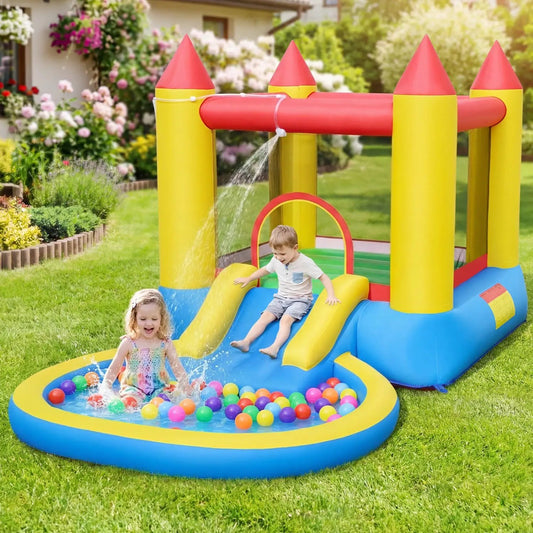 Inflatable Bounce House Water Slide 370W Blower